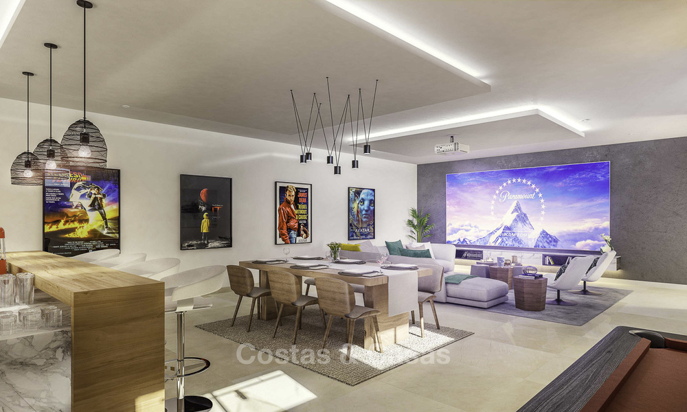 Aantrekkelijke nieuwe moderne luxe villa's met spectaculair zeezicht te koop, in een golfresort in Estepona 16694