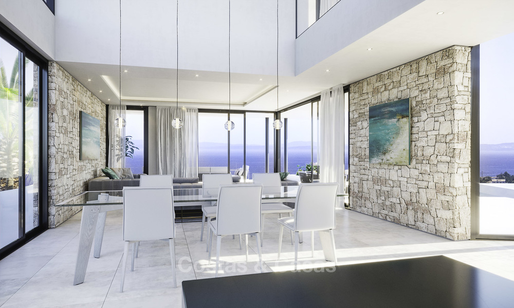 Oogstrelende modern-hedendaagse luxe villa met zeezicht te koop in een vooraanstaand golfresort, Mijas, Costa del Sol 16356