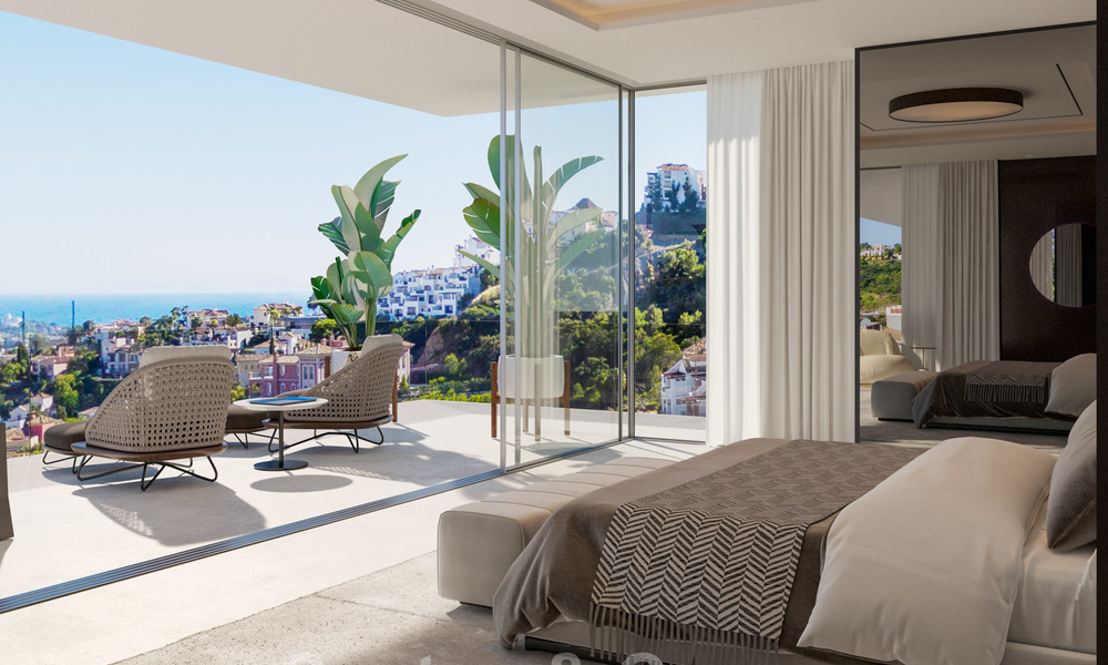 Uitzonderlijke, avant-gardistische luxe villa met adembenemend zeezicht te koop, Benahavis - Marbella 20726