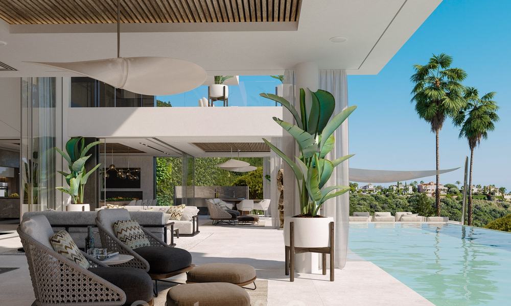Uitzonderlijke, avant-gardistische luxe villa met adembenemend zeezicht te koop, Benahavis - Marbella 20729