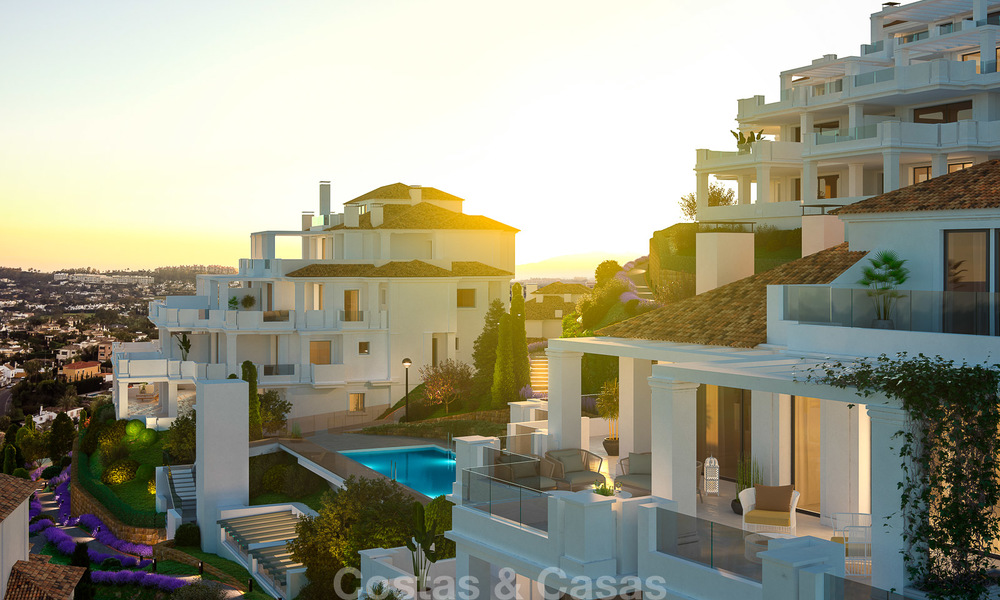Nieuw luxe penthouse te koop met panoramisch zeezicht in een exclusief complex in Nueva Andalucia te Marbella 18501