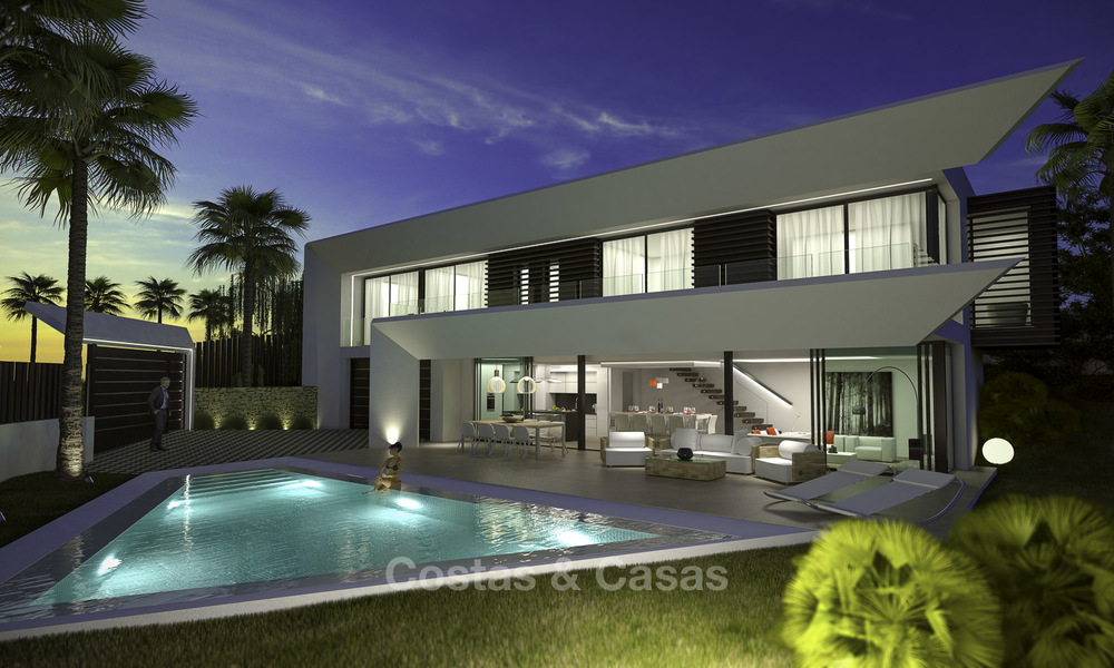 Nieuwe hedendaagse luxe villa's met panoramisch zeezicht te koop in Oost Marbella 19321