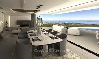 Primeur! Nieuwe hedendaagse luxe villa's met panoramisch zeezicht te koop in Oost Marbella 19323 