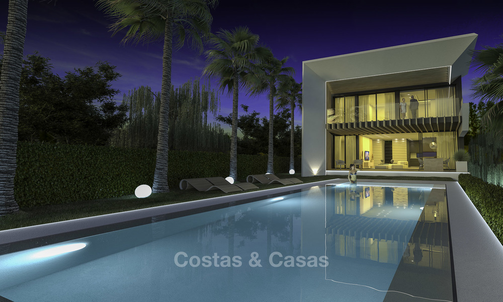 Nieuwe hedendaagse luxe villa's met panoramisch zeezicht te koop in Oost Marbella 19326