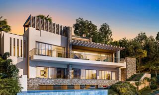 Prachtige kavel voor nieuwbouw villa projecten met goedgekeurde bouwvergunning en panoramisch zeezicht te koop in Elviria, Oost Marbella 36432 