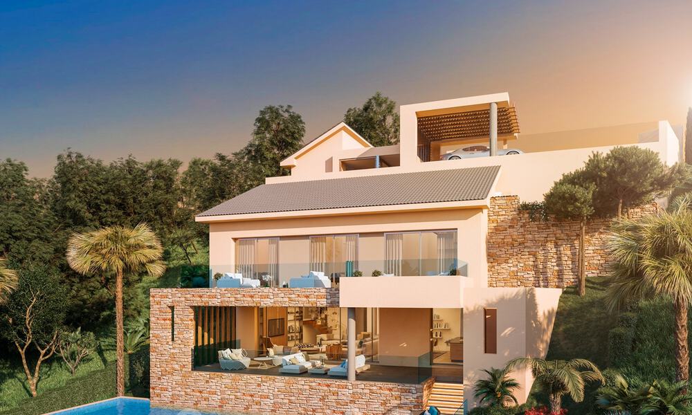 Prachtige kavel voor nieuwbouw villa projecten met goedgekeurde bouwvergunning en panoramisch zeezicht te koop in Elviria, Oost Marbella 36442