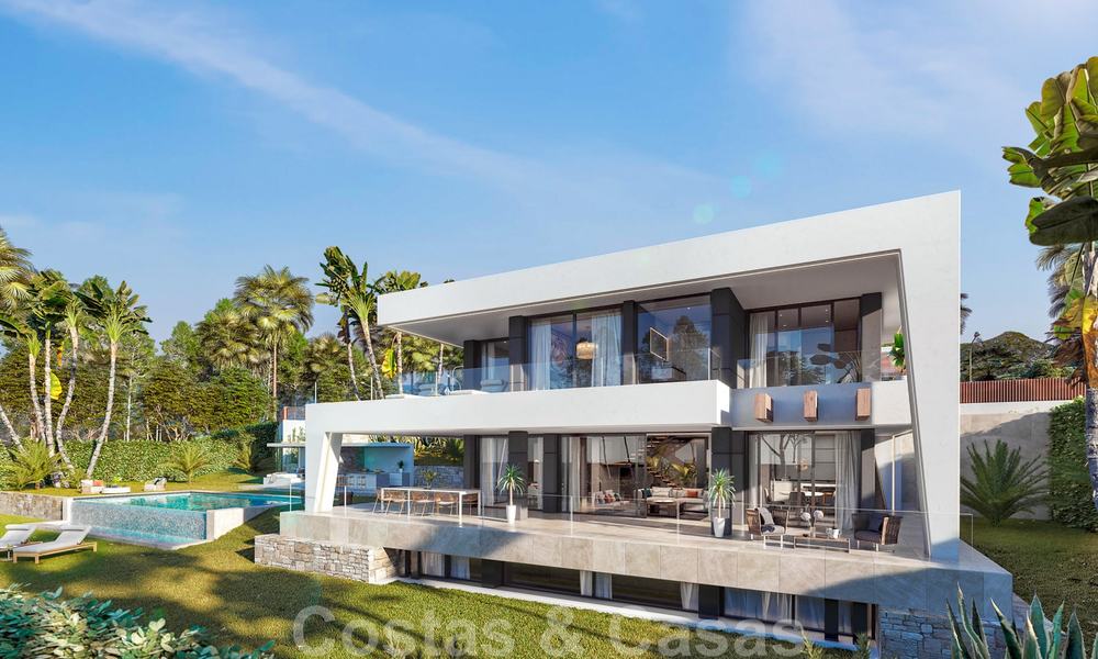 Fonkelnieuwe moderne luxe villa met zeezicht te koop, op een steenworp van het strand, Estepona 20678