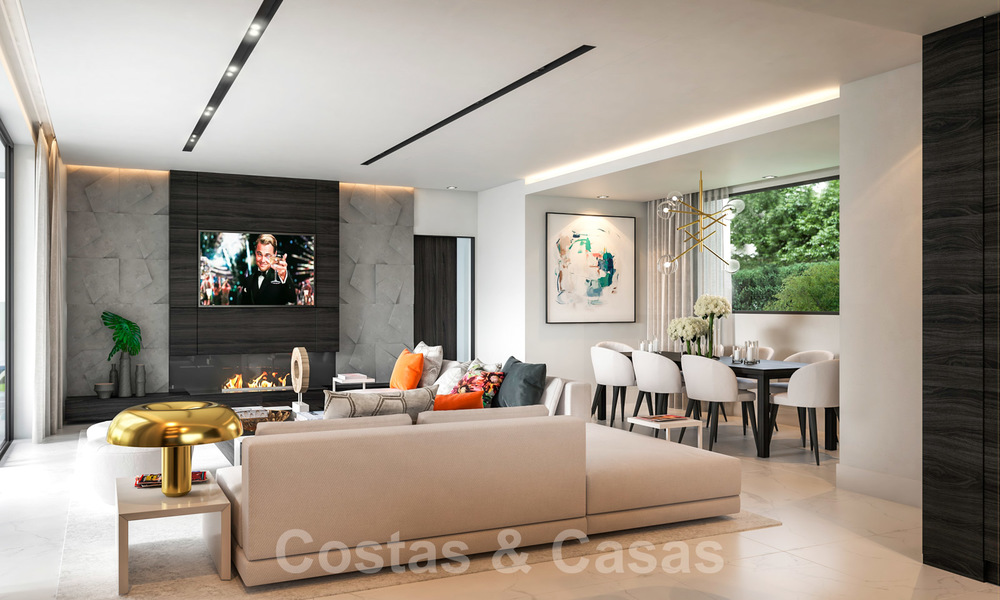 Fantastische nieuwe eigentijdse villa met zeezicht te koop, naast een prestigieus golfresort in Benahavis - Marbella 22074