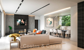 Fantastische nieuwe eigentijdse villa met zeezicht te koop, naast een prestigieus golfresort in Benahavis - Marbella 22074 