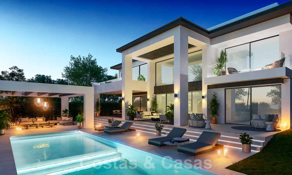 Drie exclusieve moderne luxe villa's te koop, op een steenworp van het strand en voorzieningen, San Pedro - Puerto Banus, Marbella 22287