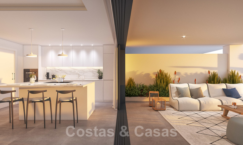 Elegante, nieuwe moderne appartementen met panoramisch berg- en zeezicht te koop in de heuvels van Estepona 27717