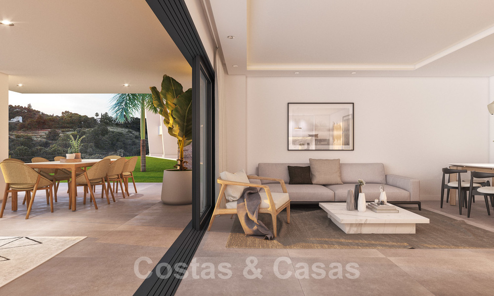 Elegante, nieuwe moderne appartementen met panoramisch berg- en zeezicht te koop in de heuvels van Estepona 27718