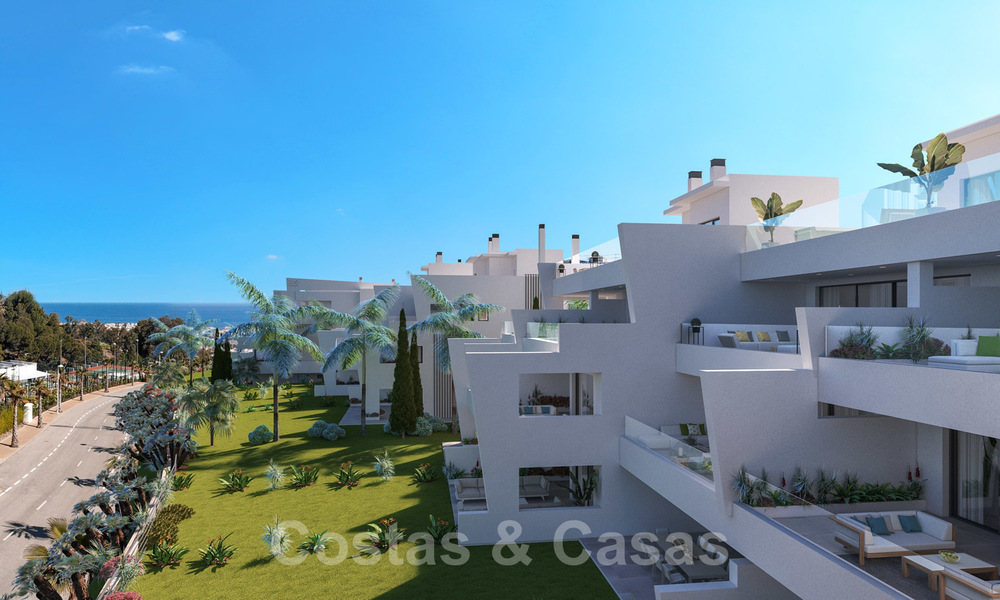 Elegante, nieuwe moderne appartementen met panoramisch berg- en zeezicht te koop in de heuvels van Estepona 27719