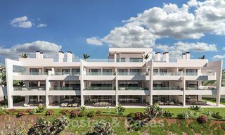 Elegante, nieuwe moderne appartementen met panoramisch berg- en zeezicht te koop in de heuvels van Estepona 27727 