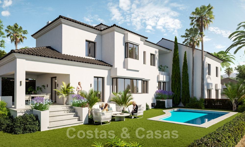 Villa's in mediterrane stijl en half vrijstaande villa's met uitzicht op zee en golf in Elviria, Marbella 24403