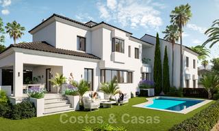 Villa's in mediterrane stijl en half vrijstaande villa's met uitzicht op zee en golf in Elviria, Marbella 24403 