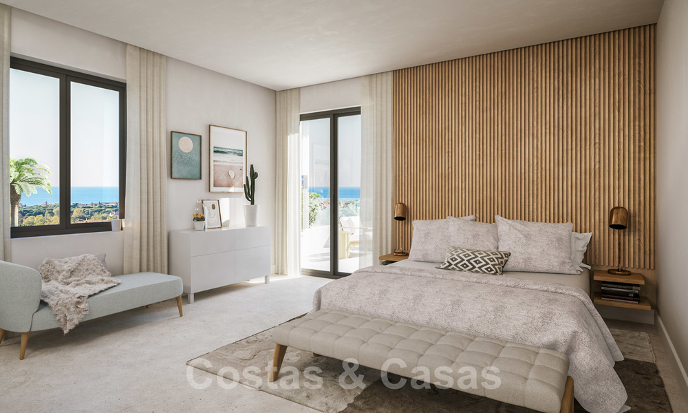 Villa's in mediterrane stijl en half vrijstaande villa's met uitzicht op zee en golf in Elviria, Marbella 24407
