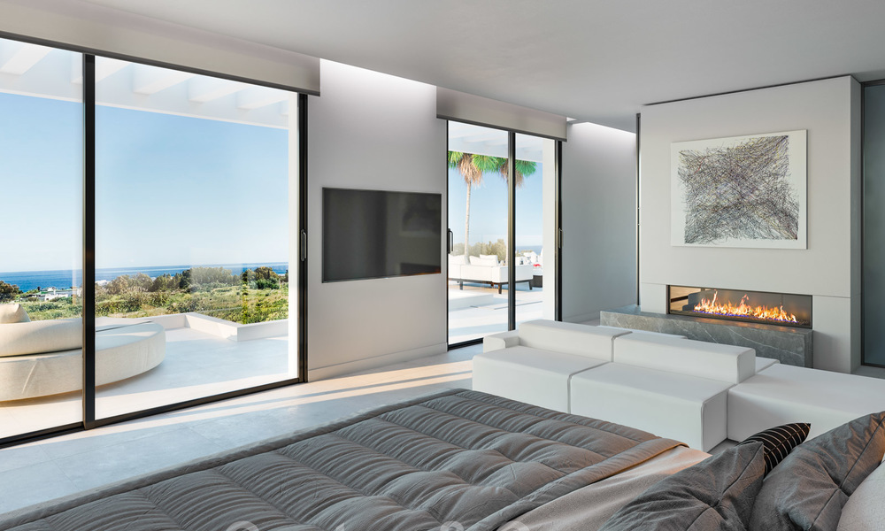 Exclusieve, hedendaagse villa te koop met panoramisch zeezicht, vlakbij het strand in Oost Marbella 24603