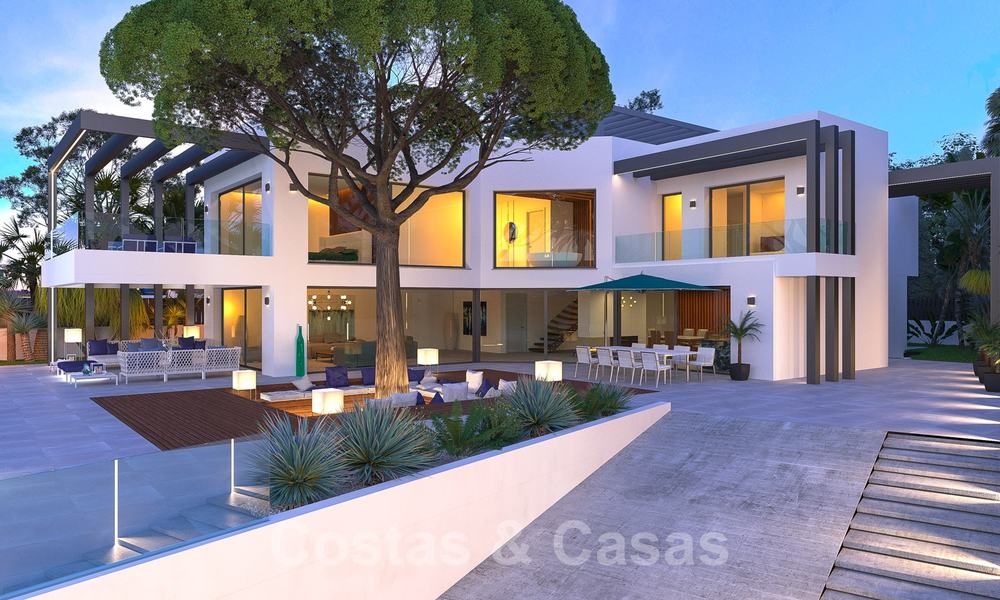 Unieke, eigentijdse strand villa te koop met prachtig uitzicht op zee in Oost-Marbella 24745