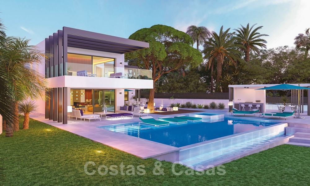 Unieke, eigentijdse strand villa te koop met prachtig uitzicht op zee in Oost-Marbella 24746