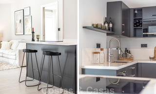 Volledig gerenoveerd appartement op de bovenste verdieping te koop op loopafstand van locale voorzieningen, het strand en Puerto Banus in Nueva Andalucia, Marbella 26307 