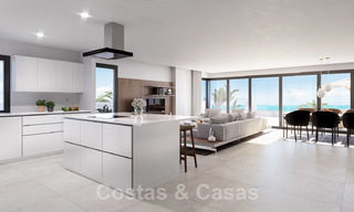 Nieuwe moderne appartementen met talrijke voorzieningen en panoramisch zeezicht te koop dichtbij de stad Estepona 27907 