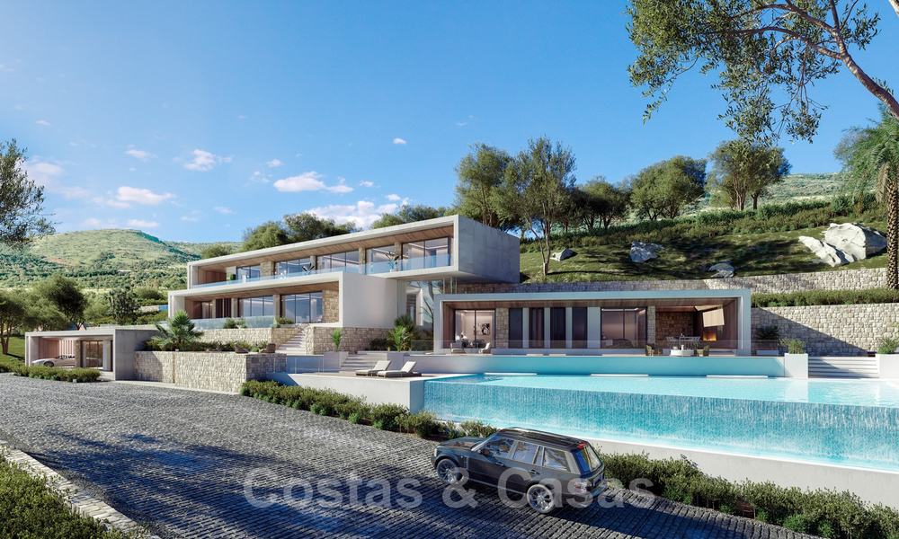 Turn-key nieuwe moderne villa’s met spectaculair uitzicht op de golf, het meer, bergen en de Middellandse Zee tot aan Afrika, in een gated golfresort te koop in Benahavis - Marbella 27910