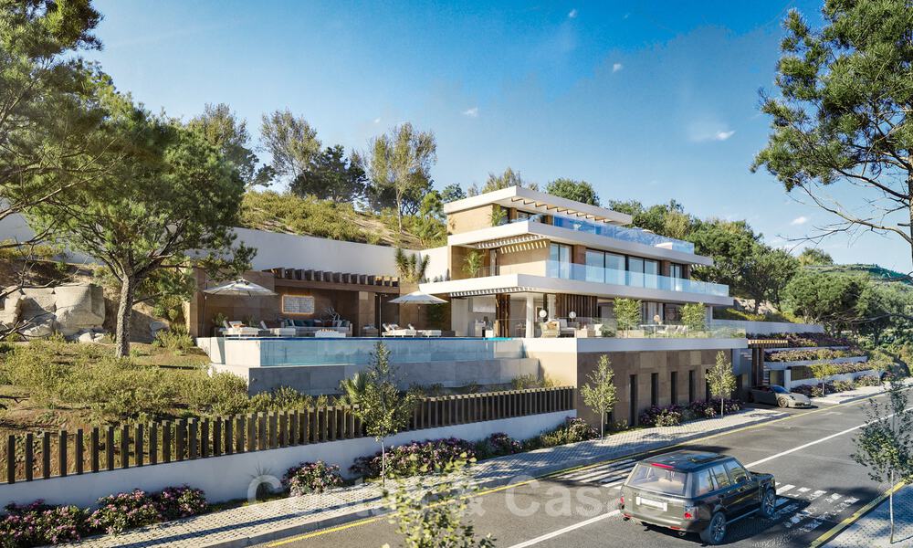 Turn-key nieuwe moderne villa’s met spectaculair uitzicht op de golf, het meer, bergen en de Middellandse Zee tot aan Afrika, in een gated golfresort te koop in Benahavis - Marbella 32410