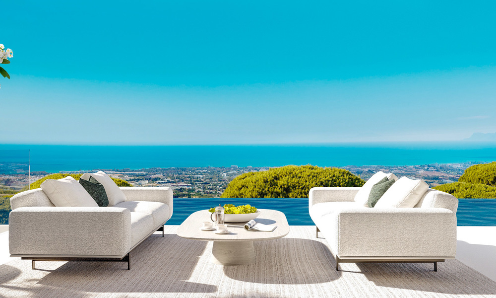 Nieuwe moderne luxevilla’s te koop met spectaculair uitzicht op de golf, het meer en de zee tot aan Afrika, in een gated golfresort in Benahavis - Marbella 27931