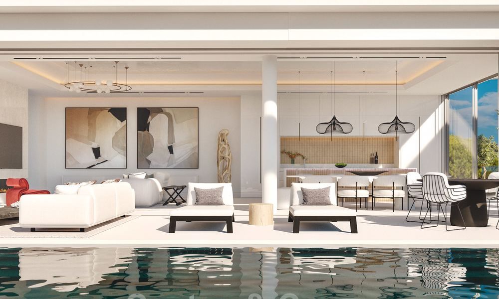 Nieuwe moderne luxevilla’s te koop met spectaculair uitzicht op de golf, het meer en de zee tot aan Afrika, in een gated golfresort in Benahavis - Marbella 27945