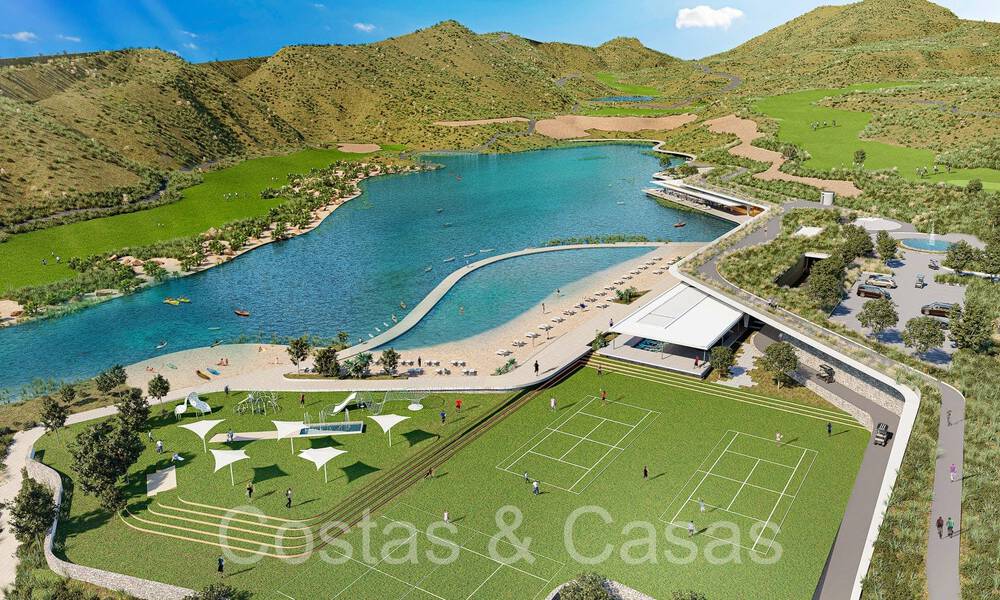 Nieuwe moderne luxevilla’s te koop met spectaculair uitzicht op de golf, het meer en de zee tot aan Afrika, in een gated golfresort in Benahavis - Marbella 779266