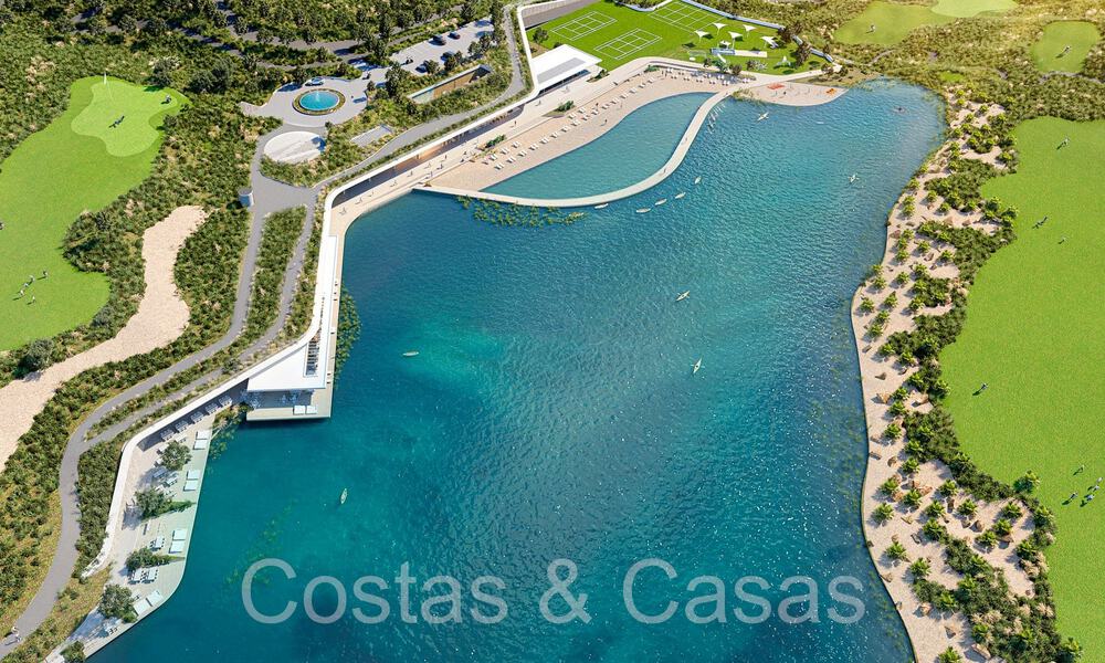 Nieuwe moderne luxevilla’s te koop met spectaculair uitzicht op de golf, het meer en de zee tot aan Afrika, in een gated golfresort in Benahavis - Marbella 779267