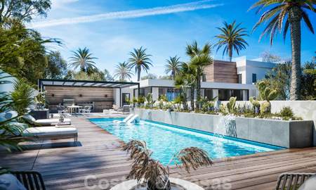 Elegante vernieuwbouw villa in het hart van de Golf Vallei in Nueva Andalucia, Marbella. Dicht bij Puerto Banus. 28058