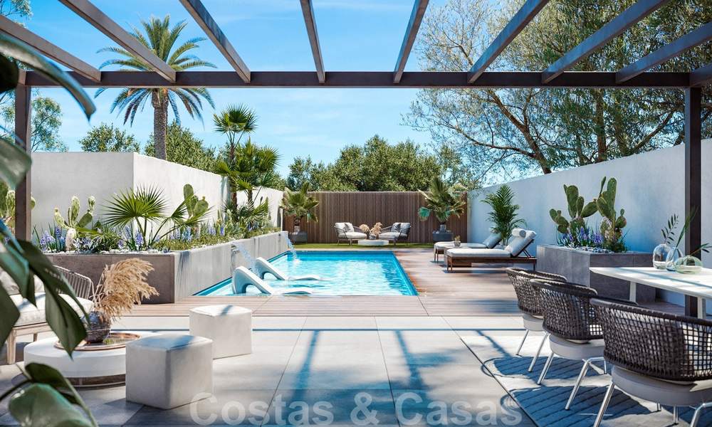 Elegante vernieuwbouw villa in het hart van de Golf Vallei in Nueva Andalucia, Marbella. Dicht bij Puerto Banus. 28059