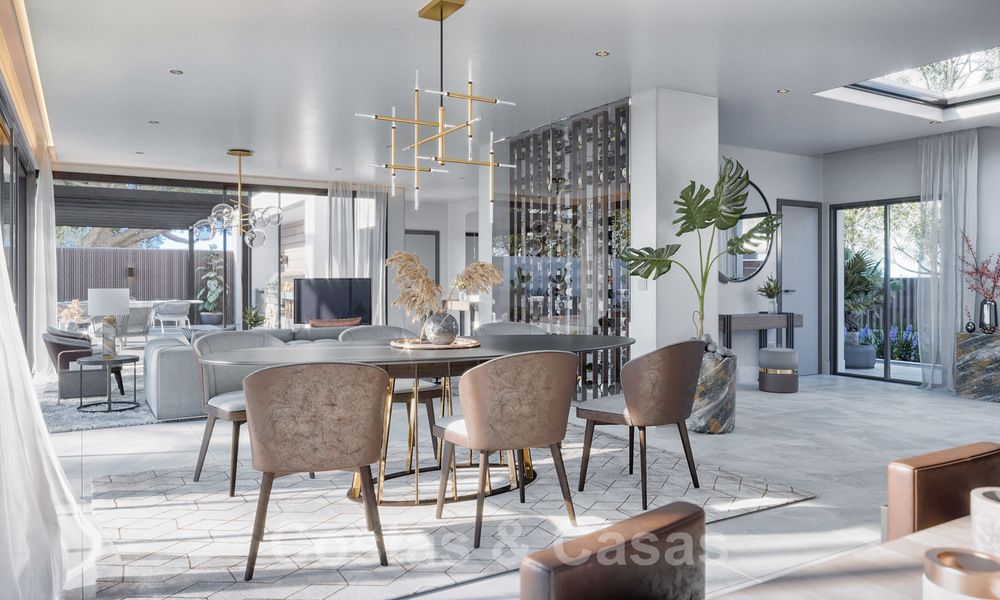 Elegante vernieuwbouw villa in het hart van de Golf Vallei in Nueva Andalucia, Marbella. Dicht bij Puerto Banus. 28061