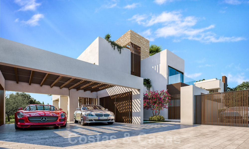 Moderne nieuwbouw villa´s te koop in Marbella centrum in een omheind en beveiligd exclusief villacomplex, op wandelafstand van alles 30094