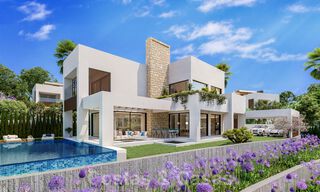 Moderne nieuwbouw villa´s te koop in Marbella centrum in een omheind en beveiligd exclusief villacomplex, op wandelafstand van alles 30095 