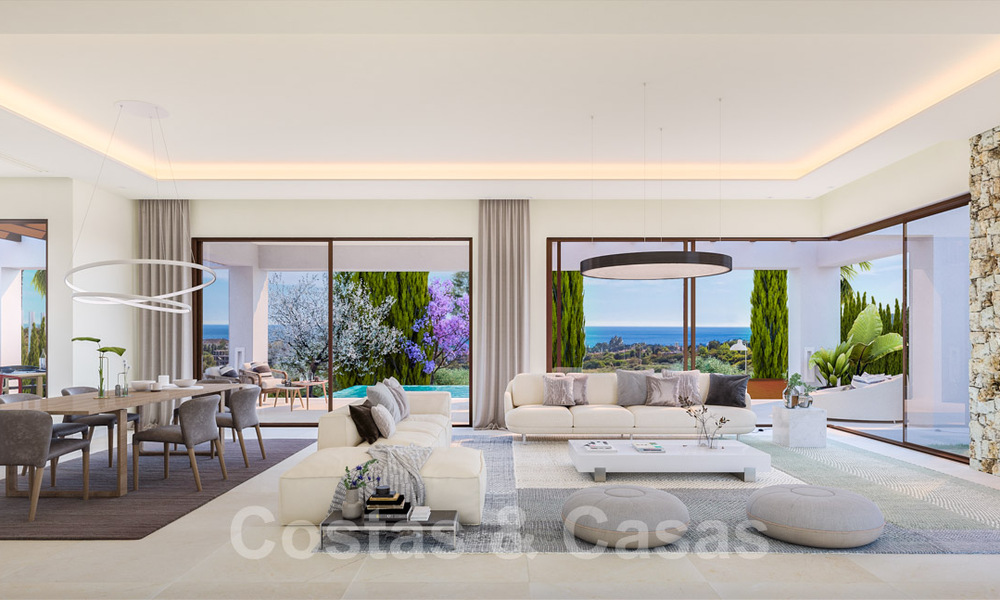 Moderne nieuwbouw villa´s te koop in Marbella centrum in een omheind en beveiligd exclusief villacomplex, op wandelafstand van alles 30097