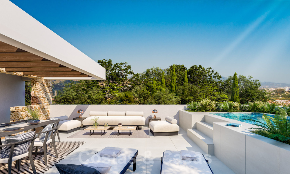 Moderne nieuwbouw villa´s te koop in Marbella centrum in een omheind en beveiligd exclusief villacomplex, op wandelafstand van alles 30098