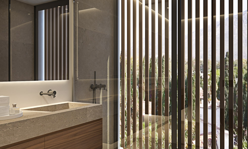 Moderne nieuwbouw villa´s te koop in Marbella centrum in een omheind en beveiligd exclusief villacomplex, op wandelafstand van alles 30105