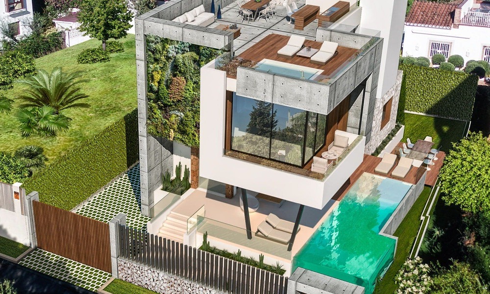 Hedendaagse luxe villa te koop in een zeer begeerde urbanisatie aan het strand van de Golden Mile in Marbella 30769