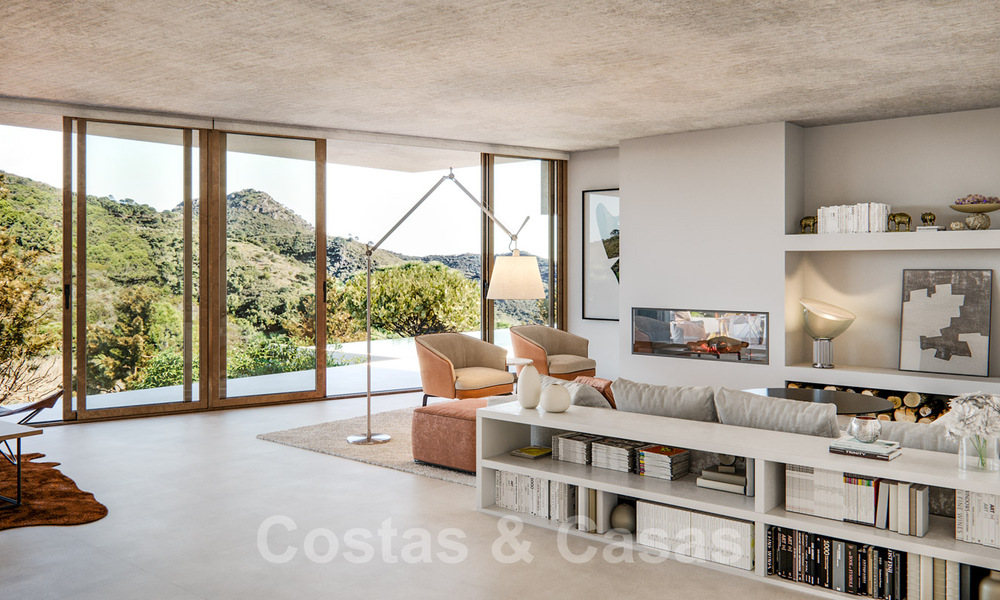 Groene en duurzame designvilla´s te koop, geïntegreerd in hun natuurlijke omgeving, met zicht op de vallei en de zee in een gated resort in Benahavis - Marbella 31918