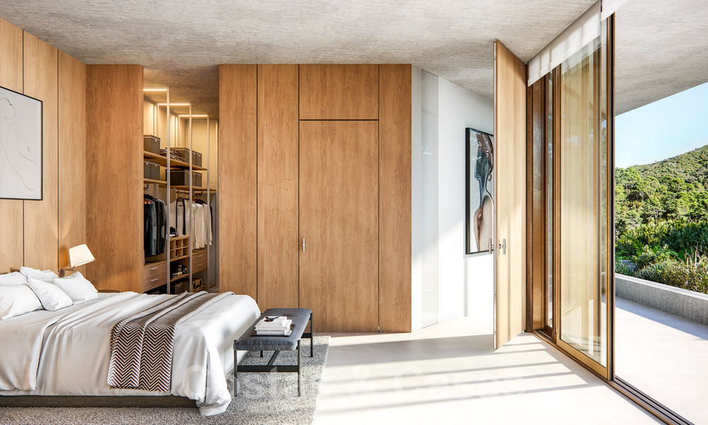 Groene en duurzame designvilla´s te koop, geïntegreerd in hun natuurlijke omgeving, met zicht op de vallei en de zee in een gated resort in Benahavis - Marbella 31920