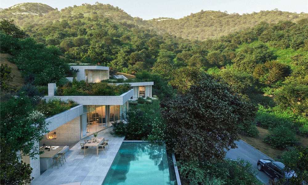 LAATSTE VILLA! Groene en duurzame designvilla´s te koop, geïntegreerd in hun natuurlijke omgeving, met zicht op de vallei en de zee in een gated resort in Benahavis - Marbella 31923