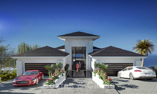 Eigentijdse nieuwbouw villa te koop met prachtig open zeezicht in Marbella, dicht bij de stranden en het centrum 32148 