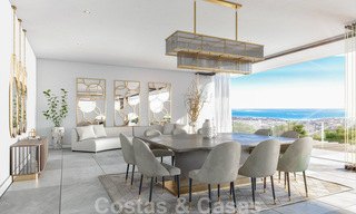 Bouwgronden voor nieuwbouw villa’s met spectaculair uitzicht op de golf, het meer, bergen en de zee tot aan Afrika, in een afgeschermd golfresort te koop in Benahavis - Marbella 32430 