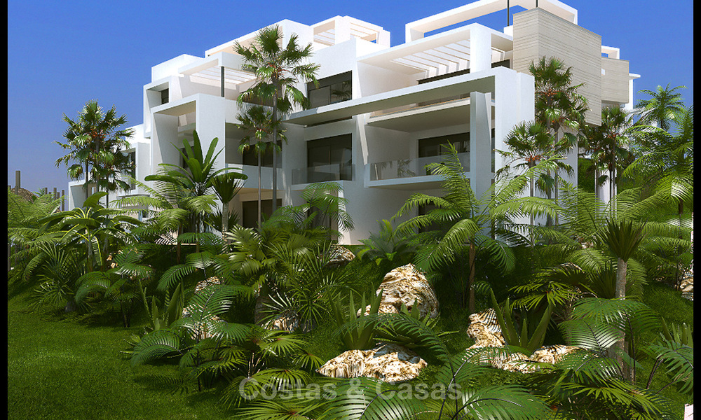 Modern 3 slaapkamer appartement te koop met zeezicht in een eerstelijns golf complex in Benahavis - Marbella 32556