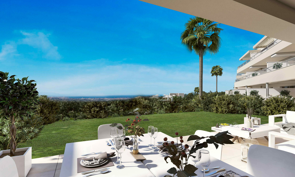Nieuwe moderne appartementen te koop met prachtig zee- golf- en bergzicht in golf resort in La Cala de Mijas - Costa del Sol 32601