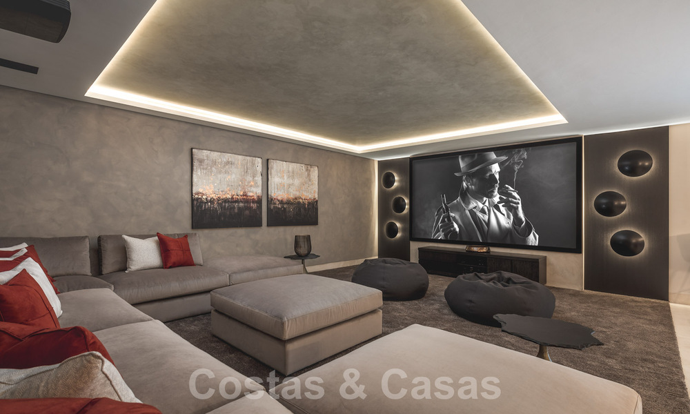 Instapklare exclusieve moderne villa te koop, met panoramisch berg-, golf- en zeezicht in Marbella - Benahavis. 32620