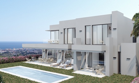 Nieuwe moderne villa's te koop, met panoramisch zee- en bergzicht in Mijas, Costa del Sol 34116